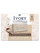 Ivory Gentle Exfoliating Plant-Based Warm Vanilla Bar Soap 8 Bars 3.17 oz Each