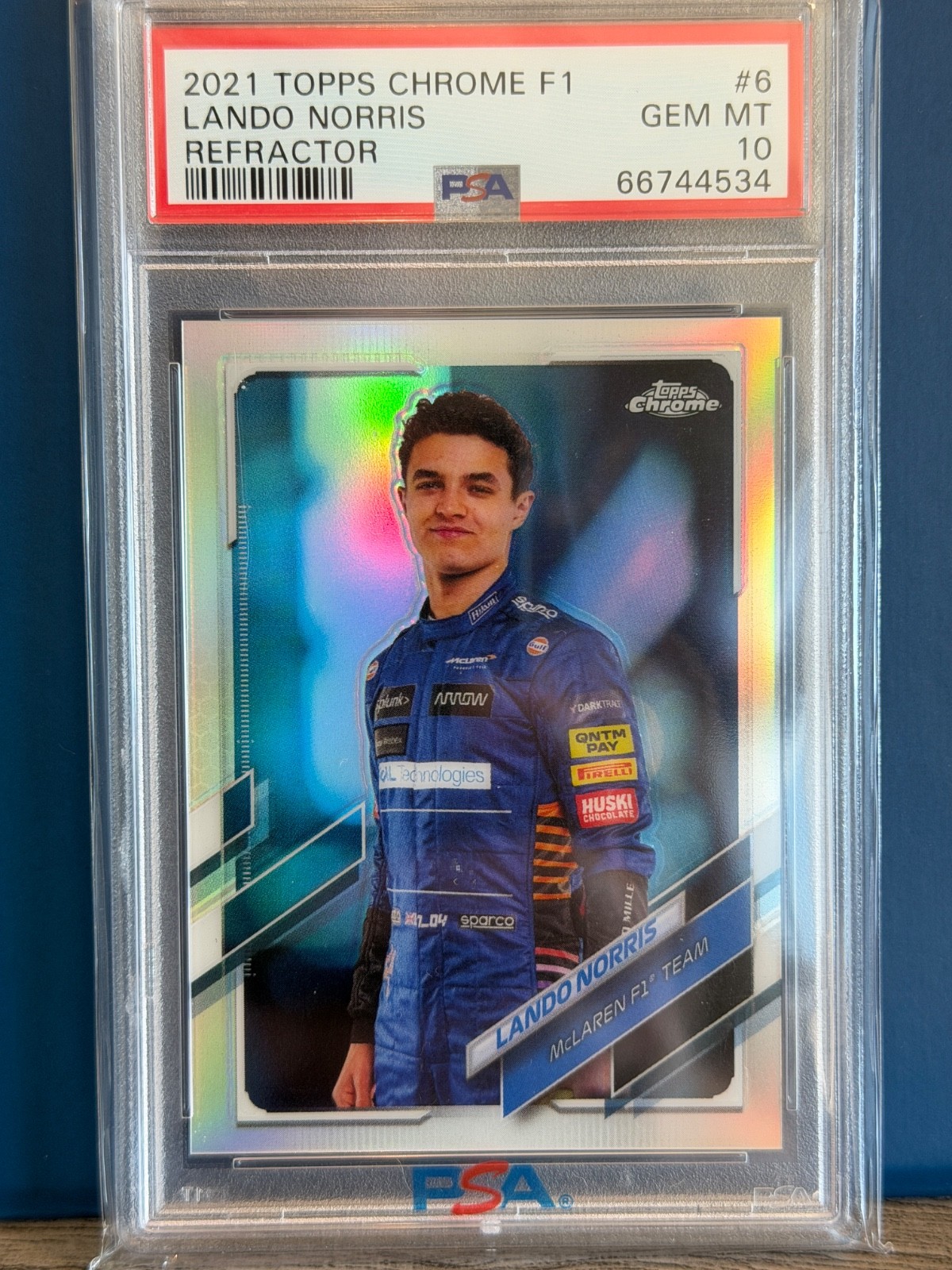 2021 Topps Chrome Formula 1 - #6 PORTRAIT Lando Norris - Refractor PSA 10 💎 GEM