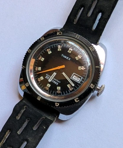 Timex Divers Vintage 1975 Gents Watch Working Order