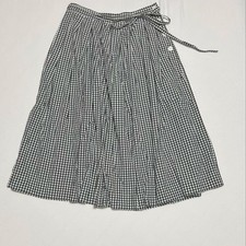 Margaret Howell Gingham Check Tucked Skirt Ribbon Size 1