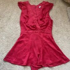 WAYF Women Red Romper M