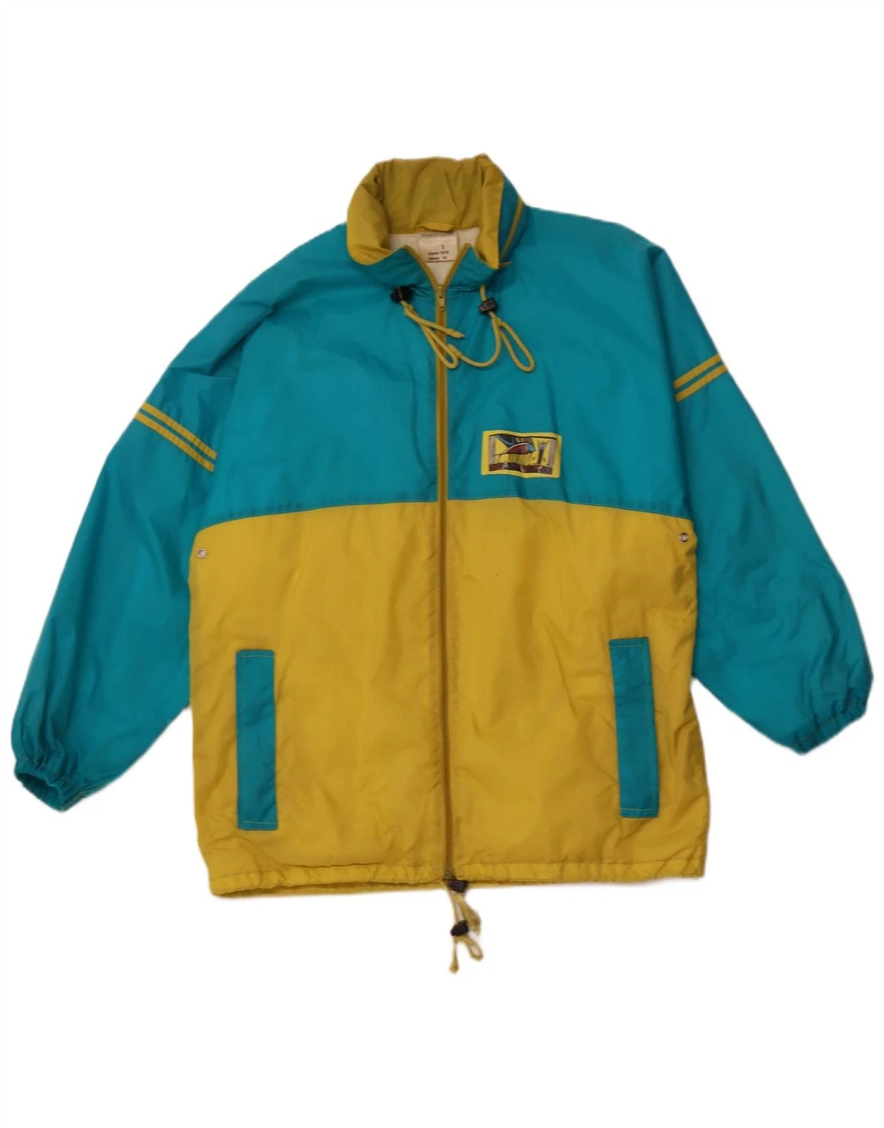 Marcel Clair Mens Unisex Windbreaker Jacket EU 46 Small Blue Polyamide CD05