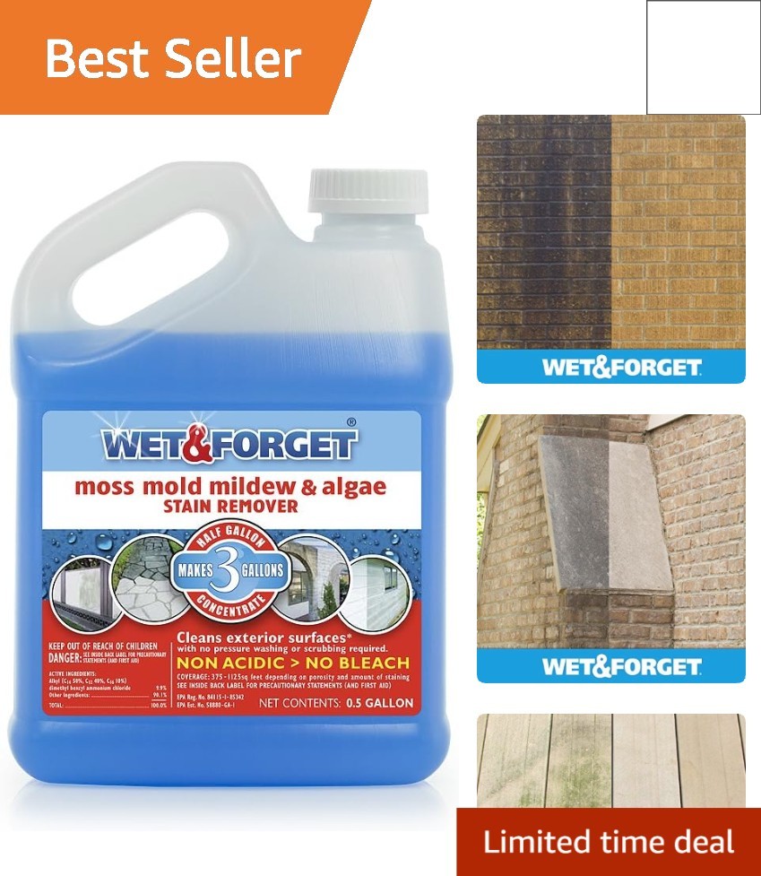 Eco-Friendly Moss & Mildew Stain Remover - 5L Liquid Cleaner for All Surfaces