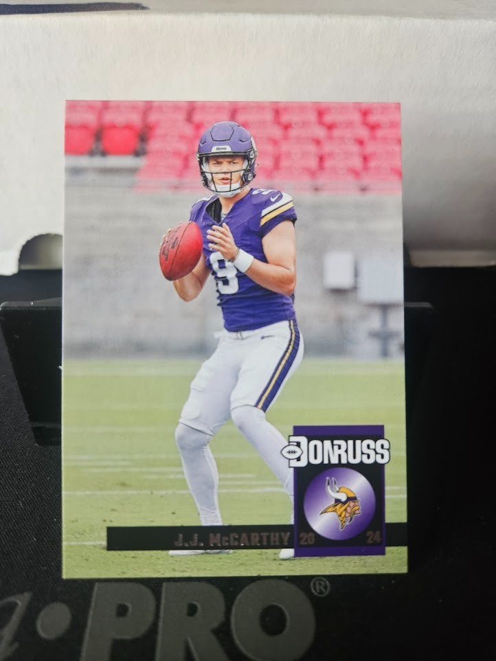 2024 Panini Donruss Retro 2004 JJ McCarthy #27 RC Minnesota Vikings Rookie