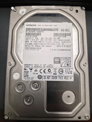 4TB Hitachi HGST Deskstar SATA 3.5'' Model: HDS5C4040ALE630 Hard Drive. 5400RPM