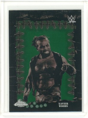 2025 TOPPS CHROME CACTUS JACK WWE GREEN FAMED PHANTOMS XAVIER WOODS /99