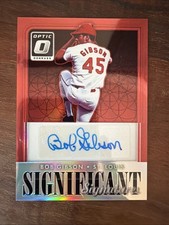 2016 Donruss Optic Significant Signatures Red Refractor  SSP Bob Gibson Auto 3/5