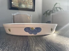 Maxam Italian Daisy Collection 14” Oval Baker Hand Painted Made In Portugal