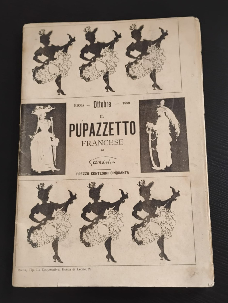 Rivista umoristica Del 1889 PUPAZZETTO FRANCESE -ROMA OTTOBRE GANDOLIN