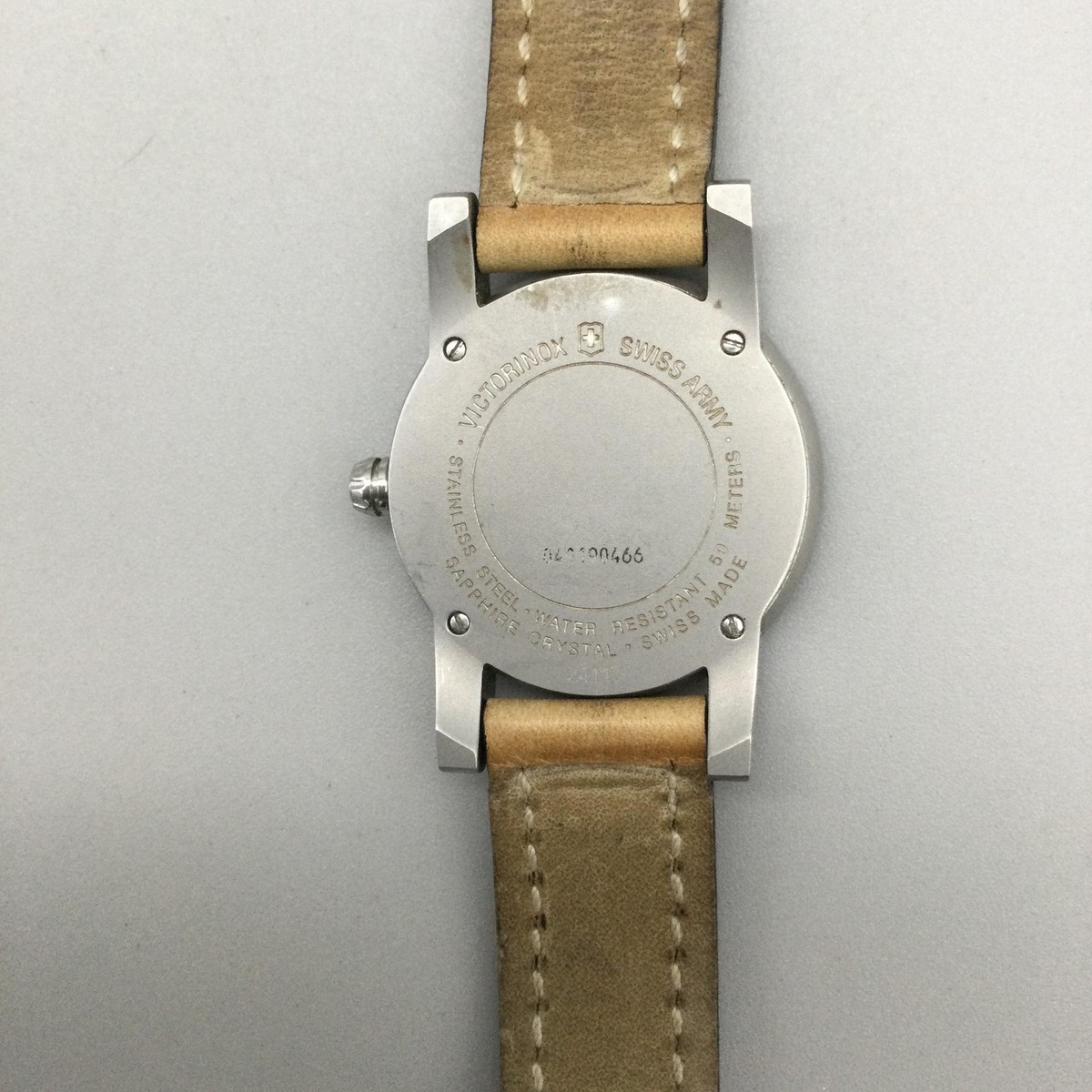 Victorinox Swiss Army Womens Watch 32mm Silver Tone Date New Battery 7.25\