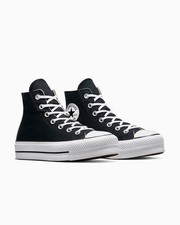Converse Chuck Taylor All Star Lift High Black White Women 560845C New With Box
