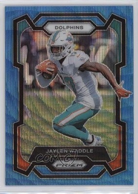 2023 Panini Prizm Blue Wave Prizm 155/199 Jaylen Waddle #185 2l4