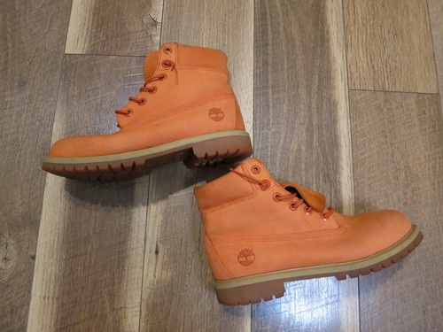 Timberland Men's Orange Primaloft Leather Boots Sz 7 EU 40 USED - Picture 13 of 24