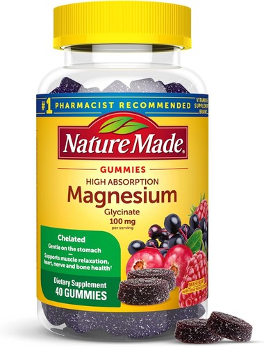 Nature Made High Absorption Magnesium Glycinate Gummies 40 Count (Pack of 1)