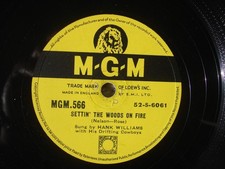 HILLBILLY CLASSICS HANK WILLIAMS - JAMBALAYA / SETTIN' THE WOODS ON FIRE (MGM EX