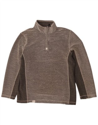 Weird Fish Herren Zip Neck Sweatshirt Pullover XL Grau Colourblock Acryl DL04