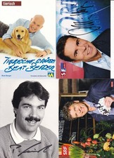 Schweiz - 8 Radio- und TV-Moderatoren mit Originalunterschrift!