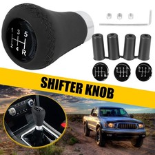 Black Leather 5 Speed Car Gear Shift Knob Shifter Lever Stick Manual Mt Black Leather 5 Speed Car Gear Shift Knob Shifter Lever Stick Manual Mt