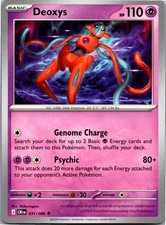 Deoxys 031/086 Uncommon Chaos Rising Pokemon Near Mint