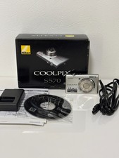 Nikon COOLPIX S570 12.0MP Compact Digital Camera Silver Tested From Japan