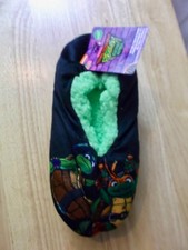 TMNT BOYS SLIPPER SOCKS - SNUGGLE TOES - SIZE M/L 13-1 - NWT
