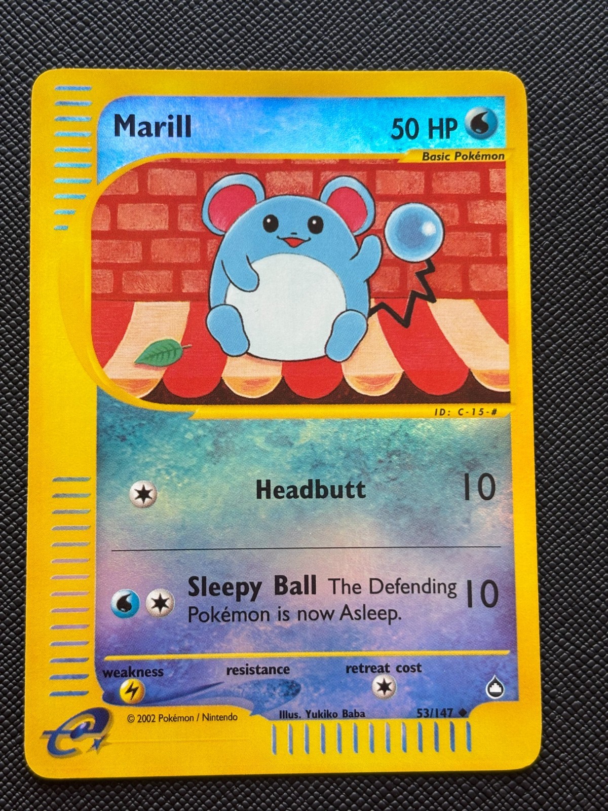 Pokemon Card - Aquapolis Maril 53/147 Reverse Holo LP!