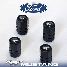 Mustang 4 Pc Auto Tire Valve Stem Cap Air Dust Cover Sport