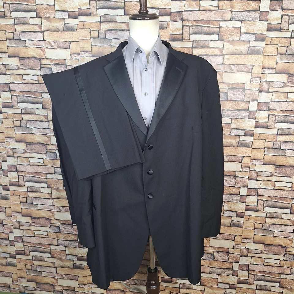 Мужские брюки смокинг After Six 2 штуки 62XL 54X34 черные на 3 пуговицах - Изображение 2 из 4