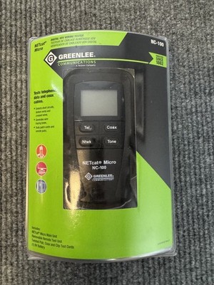Greenlee NC-100 Netcat Micro Wiring Network Tester - New Open Box