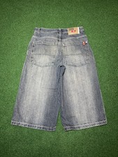Southpole Baggy Jorts Vintage Y2K Below Knee Grunge Hip Hop Denim Shorts 18  