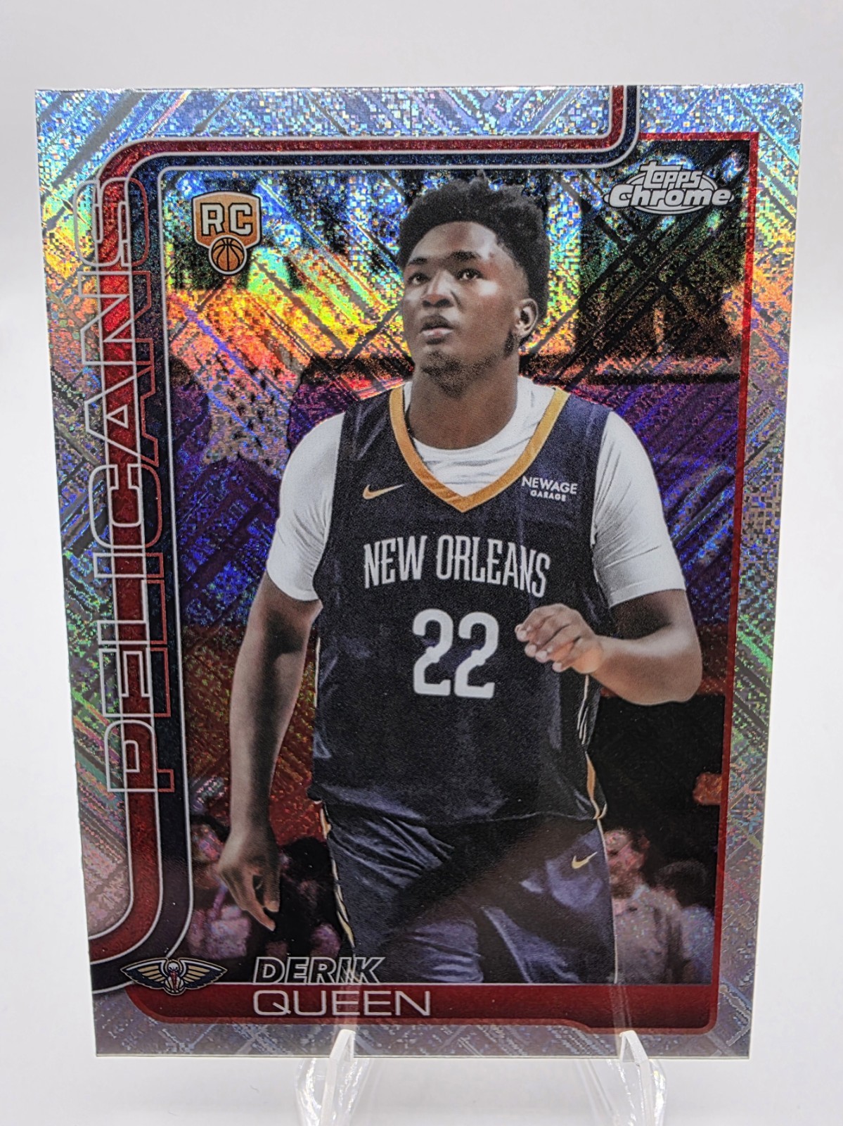 2025-26 Topps Chrome - Derik Queen Fanatics SKYLIGHT REFRACTOR Rookie #263 RC SP