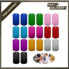 Metal Stamping Blanks Aluminum Tags 20 Pcs Multicolor Engraving Dog Keychain
