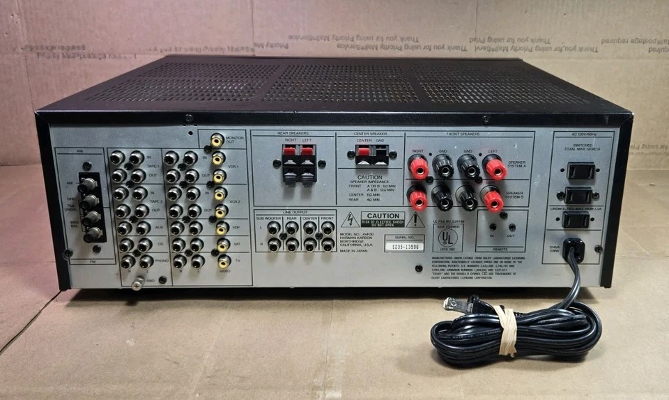 Harman Kardon AVR30  A/V Stereo Receiver Pre-Owned Tested Powerhouse - Image 3 of 4