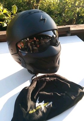 Scorpion EXO Covert Helmet XL Matte Black Motorcycle Clear Shield DOT With Bag 