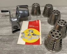 Salad Machine Royal Prestige Hand Crank W/5 Food Processor/Veggie Grader Slicer