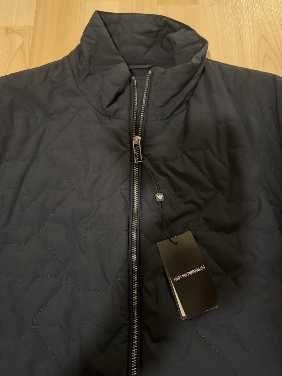 ジャケット・アウター EMPORIO ARMANI 50 NWT 100% Authentic Size 50 Emporio Armani Blouson Jacket - Black