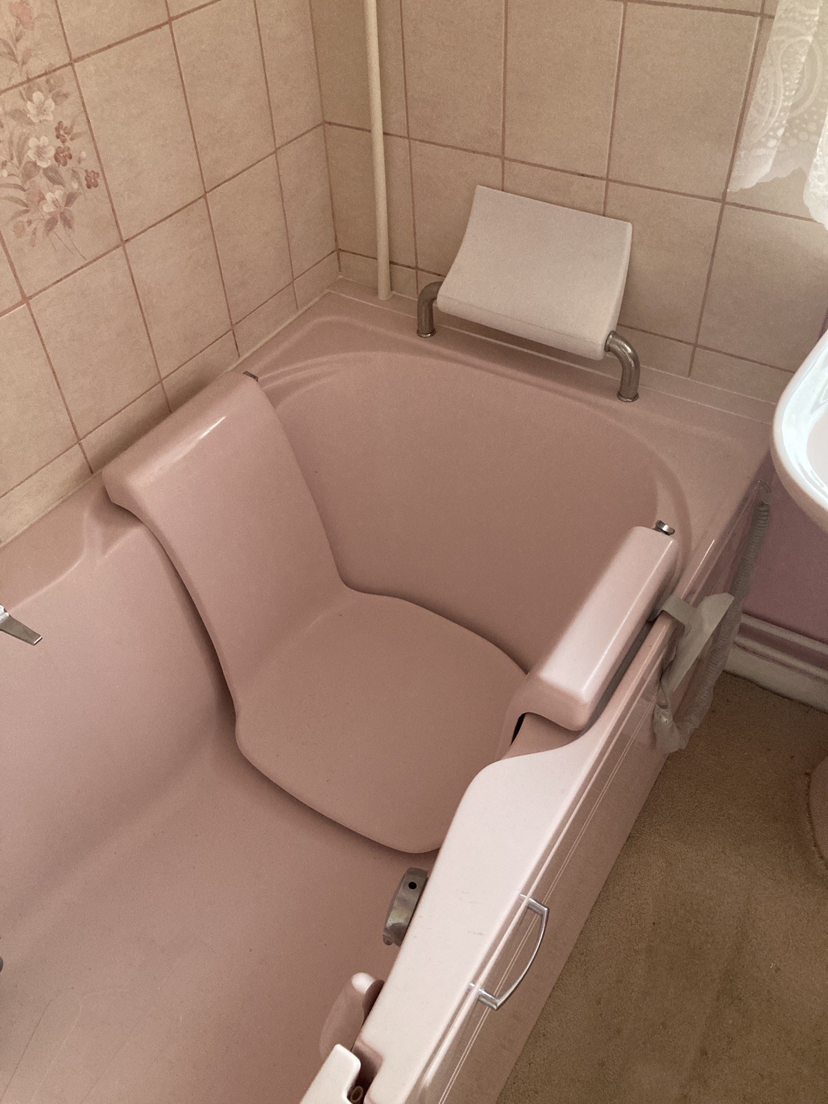 Accessible Full Length Walk-In Bath with Powered Seat and Remote Barely ...