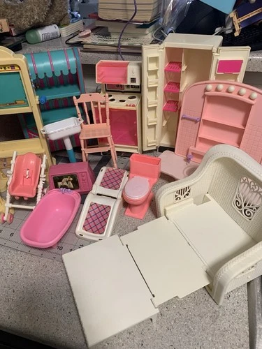 Miscellaneous Lot Of Vintage Barbie Furniture - 70's, 80's, 90's