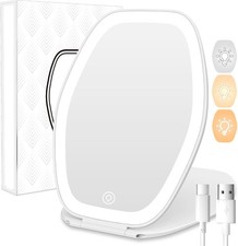 Cosyglow Travel Makeup Mirror With Light 3 Color Lighting Portable Mirror