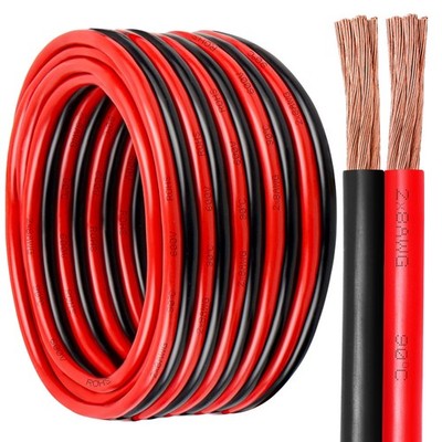 8 Gauge Wire 2 Conductors Copper Wire, 8 AWG Battery Cable Oxygen Free Copper...