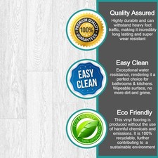 White Oak Wood Effect Vinyl Floor Comfort Back Lino Kitchens Bathrooms Wet Rooms