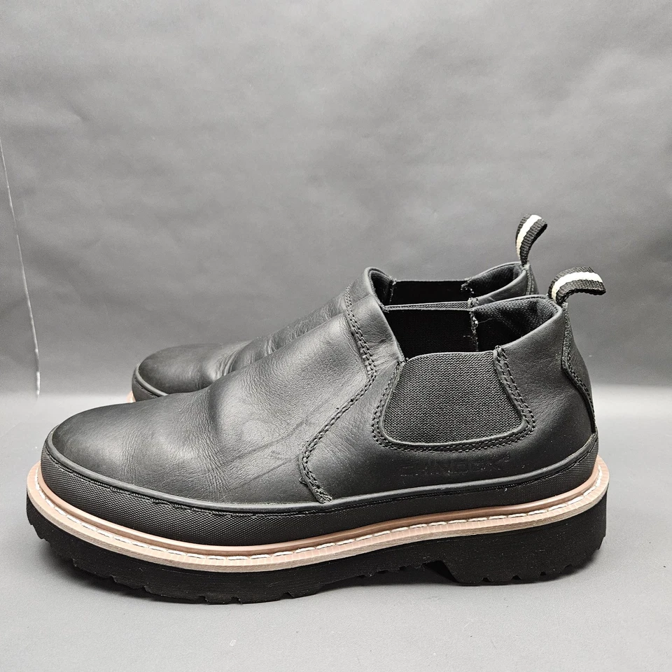 Chinook Workhorse Romeo Zapatos Para Hombres 12 Negros Sin Cordones Cuero Trabajo Botas Chelsea Foto 3 de 4