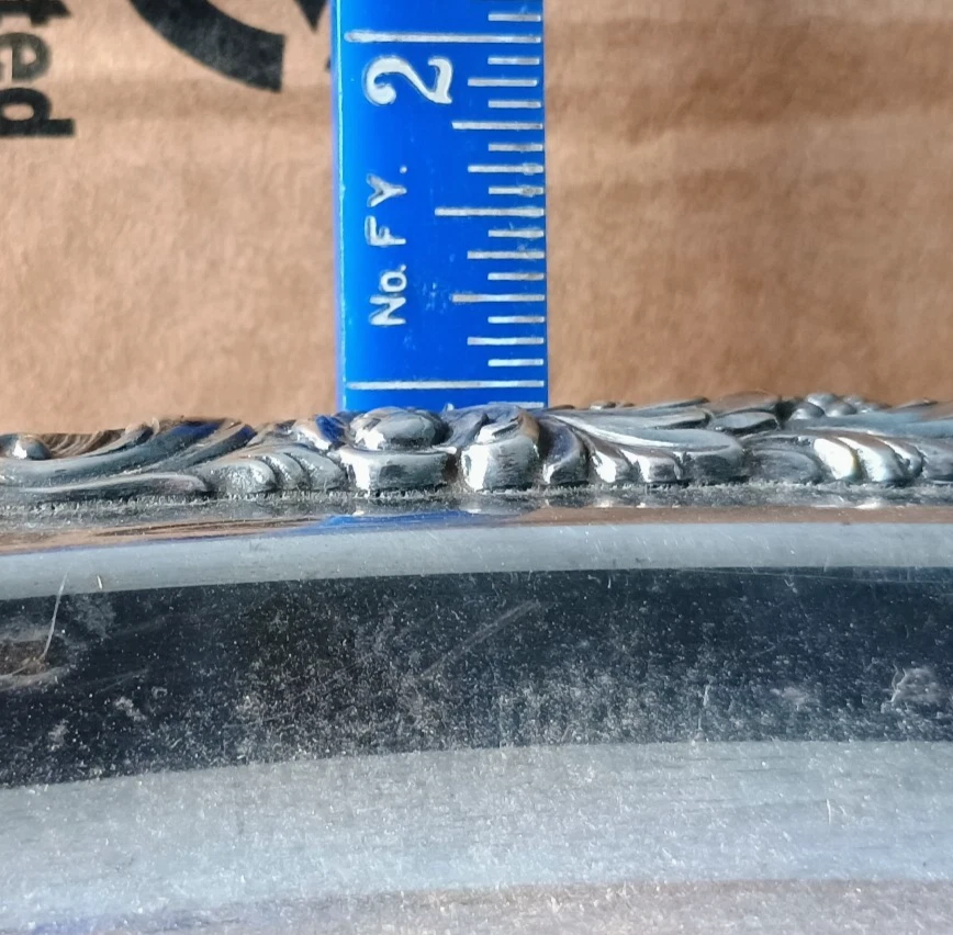 Mais de quatro (4) libras imperiais de prata vintage Goodness peça central #1008 CGW&S - Imagem 3 de 4