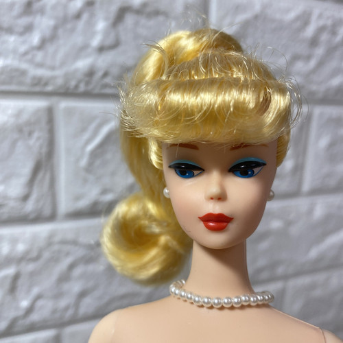 Vintage Barbie HTF Lemon Blonde Ponytail Repro NUDE Doll For OOAK