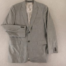 Express Jacket 42R M Gray pinstripe Polyester Blazer Sport Coat