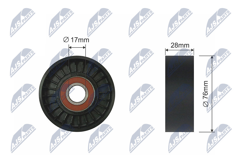 V-belt tensioner pulley Plastic RNK-KA-001 NTY for KIA HYUNDAI - Image 4