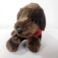 Douglas the Cuddle Toy Brown Dog puppy Cabela's kerchief Chocolate Lab retriever