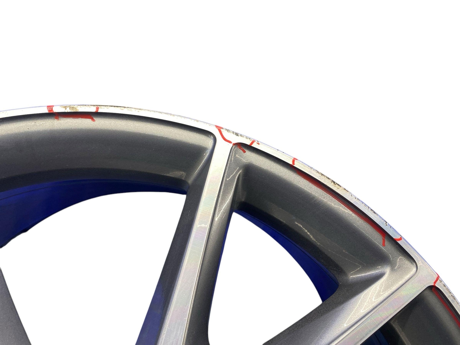 2008-2014 FERRARI CALIFORNIA 20X10 FIVE Y SPOKE WHEEL RIM SILVER *CURB RASH* OEM
