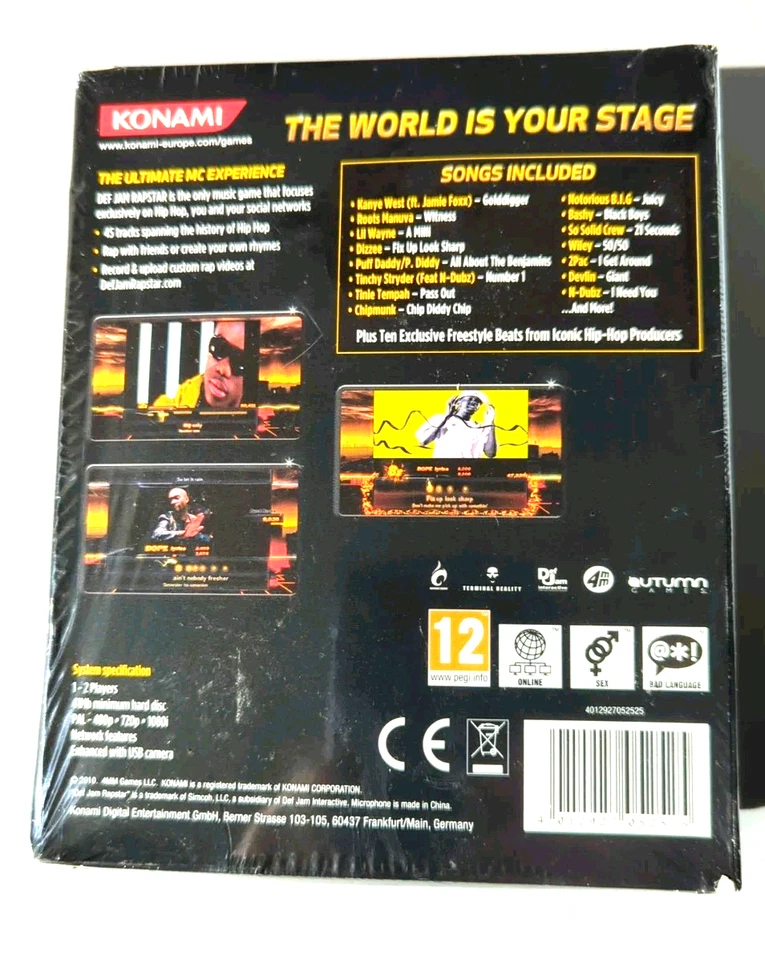 Def Jam Rapstar Bundle PS3 New Sealed Inc Game And Microphone UK - Image 2 of 4