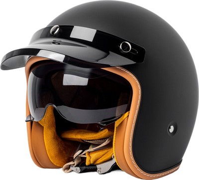 3/4 Motorcycle Helmet Men Convertible Motorcycle Helmet Visor DOT Approved